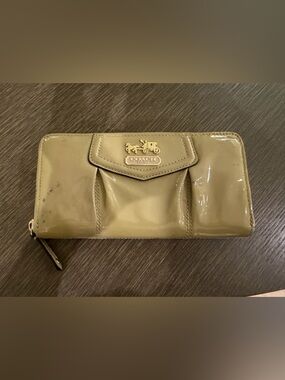 Coach Madison Patent Leather Zip Around Wallet